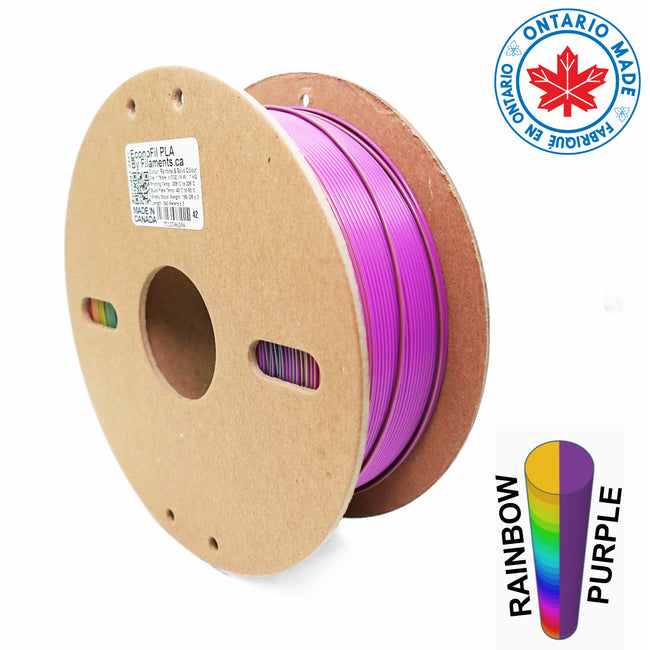 EconoFil Polychromatic Rainbow PLA 3D Printer Filament Canada