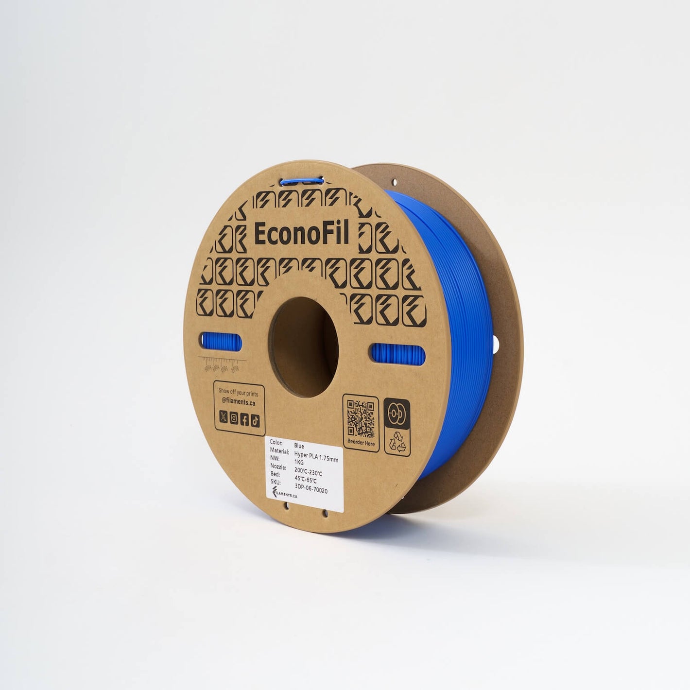 EconoFil™ Hyper PLA Filament - Blue - 1.75mm - 1 KG