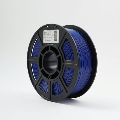 Standard PLA Matte Naval Blue 1.75mm filament on a plastic spool