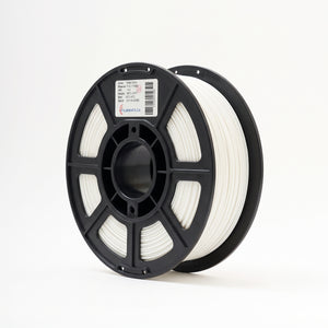 Standard PLA Matte White 1.75mm filament on a plastic spool