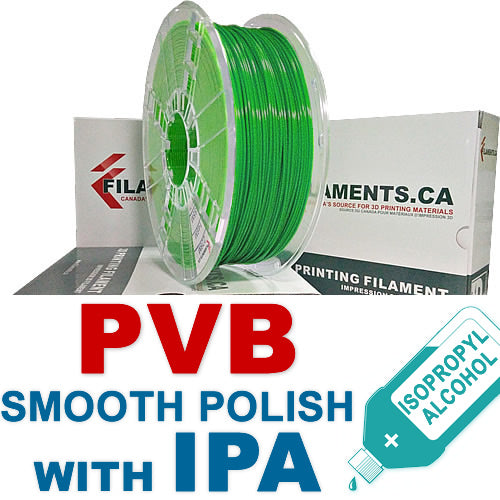 PVB Filament Smooth Polish with Alcohol IPA 3D Printing Canada