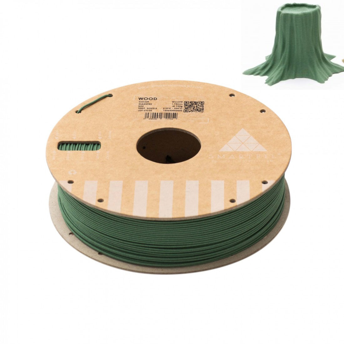 SmartFil WOOD Filament - WILLOW - 1.75mm - 0.75KG
